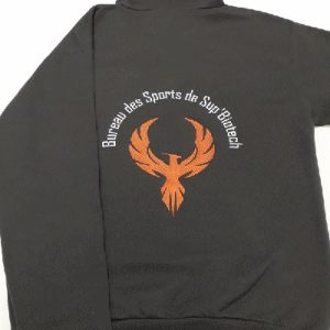Sweat personnalisé brodé à capuche pour une entreprise