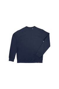 Sweat-shirt français à col rond bleu marine