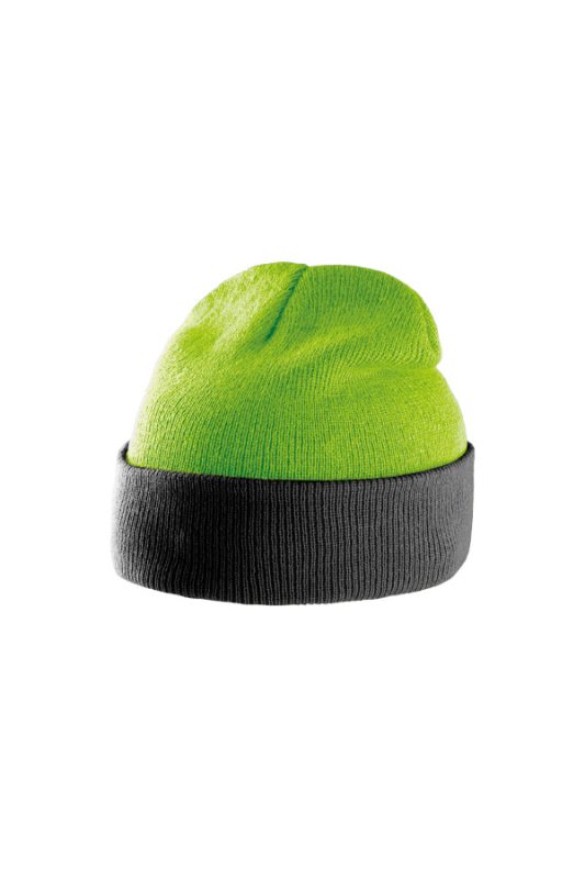 Bonnet bicolore vert et noir