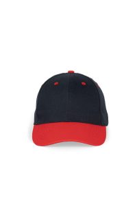 Casquette contrastée bleu marine rouge