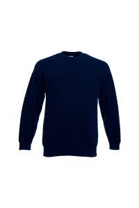 Sweat-shirt à col rond bleu marine