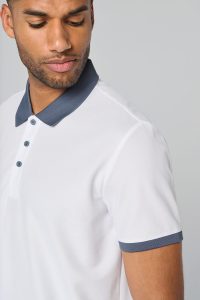 Manche courte du polo personnalisable piqué LOOK