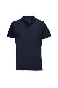 Polo unisexe en maille piquée bleu marine