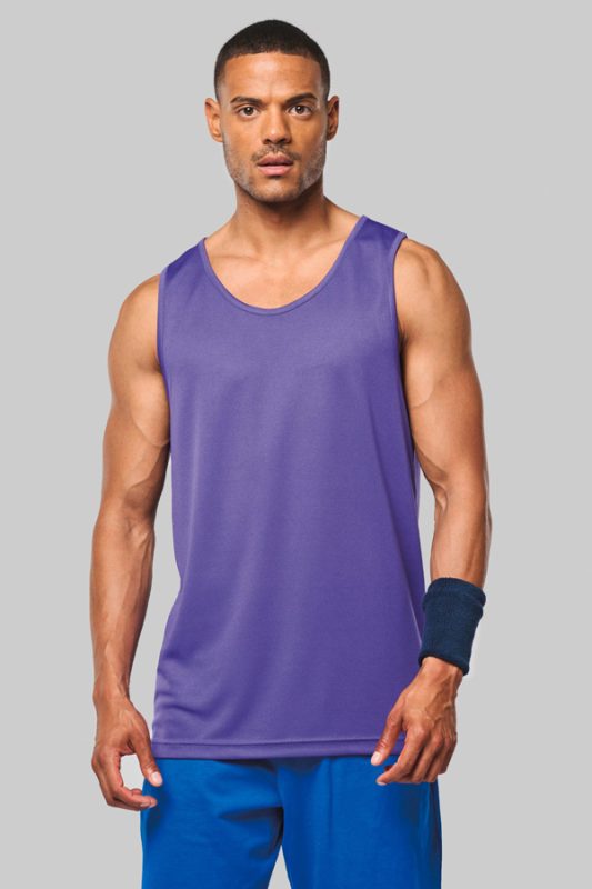 Débardeur de sport personnalisable en polyester pour homme