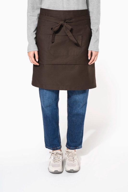 Vue avant du tablier mi-long personnalisable en coton PROTAB